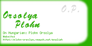 orsolya plohn business card